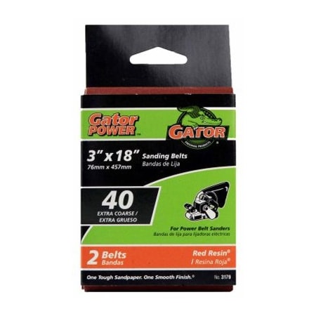 Gator Finishing 2PK 3x18 40G SandBelt 3179